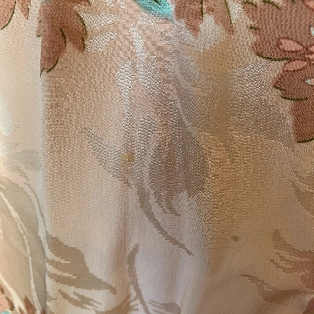 Vintage 70s Silk Secretary Midi Skirt - Picture 3 of 8